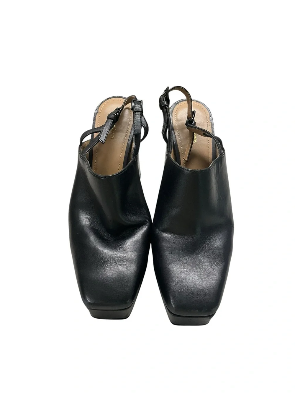 & Other Stories Black Platform Slingback Mules 38